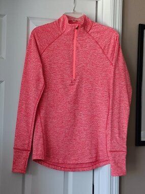 TANGERINE Womens Quarter Zip Long Sleeve Pullover Top Orange Size S